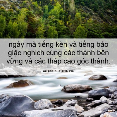 Picture 06 - Xê-pha-ni-a 1:16 VIE - ngày mà tiếng kèn và tiếng báo giặc - Bible Verse Picture