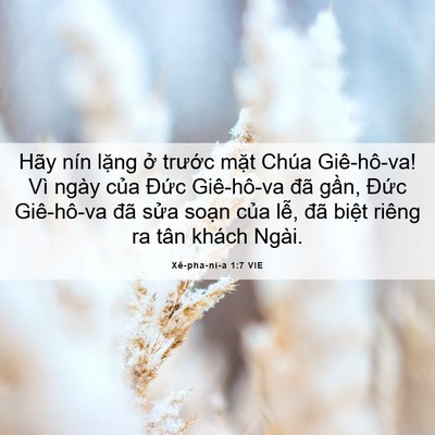 Picture 06 - Xê-pha-ni-a 1:7 VIE - Hãy nín lặng ở trước mặt Chúa - Bible Verse Picture