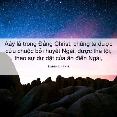 Picture 06 - Ê-phê-sô 1:7 VIE - Aáy là trong Đấng Christ, chúng ta được - Bible Verse Picture