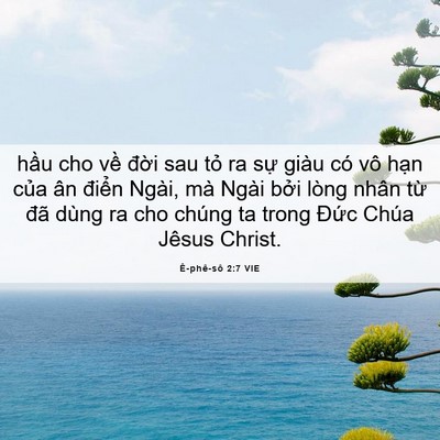 Picture 06 - Ê-phê-sô 2:7 VIE - hầu cho về đời sau tỏ ra sự giàu có - Bible Verse Picture