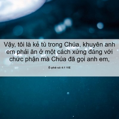 Picture 06 - Ê-phê-sô 4:1 VIE - Vậy, tôi là kẻ tù trong Chúa, khuyên anh - Bible Verse Picture