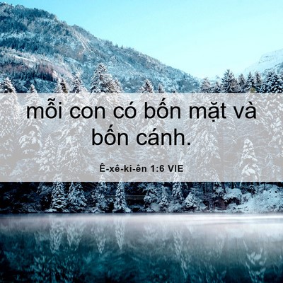 Picture 06 - Ê-xê-ki-ên 1:6 VIE - mỗi con có bốn mặt và bốn - Bible Verse Picture