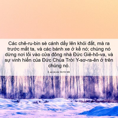Picture 06 - Ê-xê-ki-ên 10:19 VIE - Các chê-ru-bin sè cánh dấy lên khỏi - Bible Verse Picture