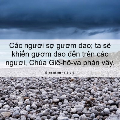 Picture 06 - Ê-xê-ki-ên 11:8 VIE - Các ngươi sợ gươm dao; ta sẽ khiến - Bible Verse Picture