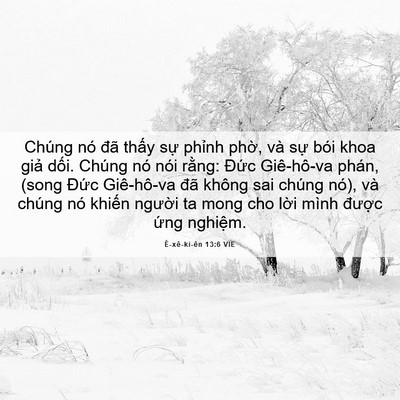 Picture 06 - Ê-xê-ki-ên 13:6 VIE - Chúng nó đã thấy sự phỉnh phờ, và - Bible Verse Picture