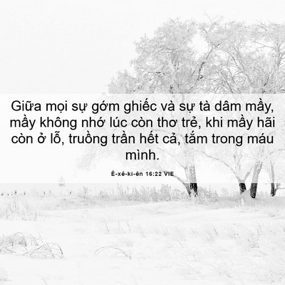 Picture 06 - Ê-xê-ki-ên 16:22 VIE - Giữa mọi sự gớm ghiếc và sự tà dâm - Bible Verse Picture