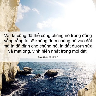 Picture 06 - Ê-xê-ki-ên 20:15 VIE - Vả, ta cũng đã thề cùng chúng nó trong - Bible Verse Picture