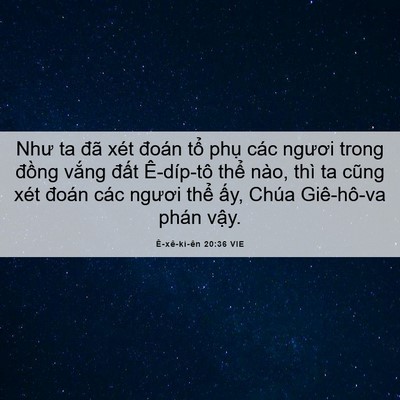 Picture 06 - Ê-xê-ki-ên 20:36 VIE - Như ta đã xét đoán tổ phụ các ngươi - Bible Verse Picture