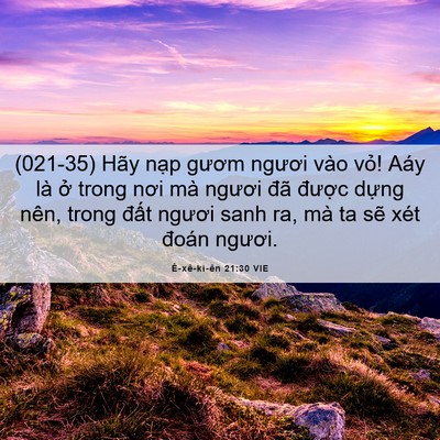 Picture 06 - Ê-xê-ki-ên 21:30 VIE - (021-35) Hãy nạp gươm ngươi vào vỏ! - Bible Verse Picture
