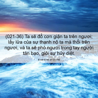 Picture 06 - Ê-xê-ki-ên 21:31 VIE - (021-36) Ta sẽ đổ cơn giận ta trên - Bible Verse Picture