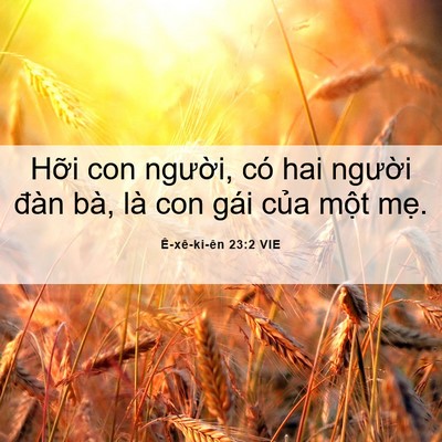 Picture 06 - Ê-xê-ki-ên 23:2 VIE - Hỡi con người, có hai người đàn bà, - Bible Verse Picture