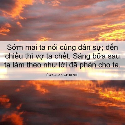 Picture 06 - Ê-xê-ki-ên 24:18 VIE - Sớm mai ta nói cùng dân sự; đến chiều - Bible Verse Picture
