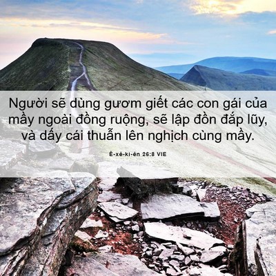 Picture 06 - Ê-xê-ki-ên 26:8 VIE - Người sẽ dùng gươm giết các con gái - Bible Verse Picture
