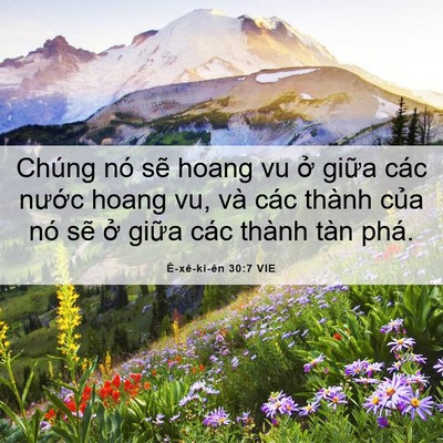 Picture 06 - Ê-xê-ki-ên 30:7 VIE - Chúng nó sẽ hoang vu ở giữa các nước - Bible Verse Picture