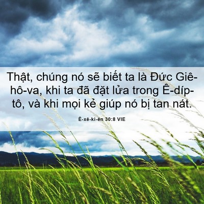 Picture 06 - Ê-xê-ki-ên 30:8 VIE - Thật, chúng nó sẽ biết ta là Đức - Bible Verse Picture
