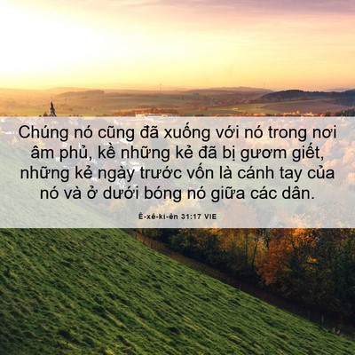 Picture 06 - Ê-xê-ki-ên 31:17 VIE - Chúng nó cũng đã xuống với nó trong - Bible Verse Picture