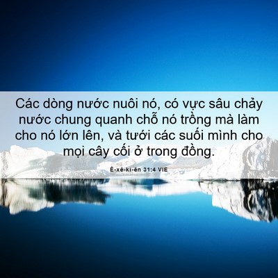 Picture 06 - Ê-xê-ki-ên 31:4 VIE - Các dòng nước nuôi nó, có vực sâu - Bible Verse Picture