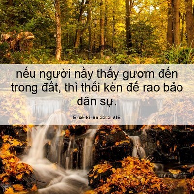 Picture 06 - Ê-xê-ki-ên 33:3 VIE - nếu người nầy thấy gươm đến trong - Bible Verse Picture