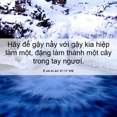 Picture 06 - Ê-xê-ki-ên 37:17 VIE - Hãy để gậy nầy với gậy kia hiệp - Bible Verse Picture