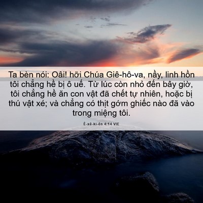 Picture 06 - Ê-xê-ki-ên 4:14 VIE - Ta bèn nói: Oâi! hỡi Chúa Giê-hô-va, - Bible Verse Picture