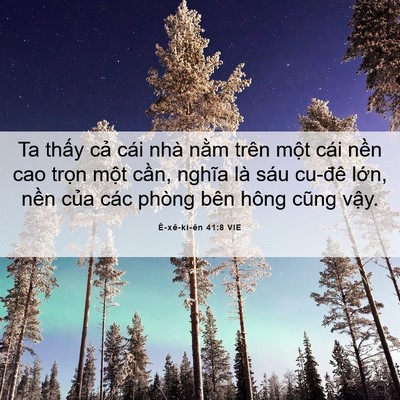 Picture 06 - Ê-xê-ki-ên 41:8 VIE - Ta thấy cả cái nhà nằm trên một cái - Bible Verse Picture