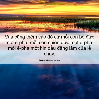 Picture 06 - Ê-xê-ki-ên 45:24 VIE - Vua cũng thêm vào đó cứ mỗi con bò - Bible Verse Picture