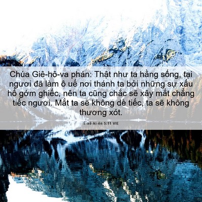 Picture 06 - Ê-xê-ki-ên 5:11 VIE - Chúa Giê-hô-va phán: Thật như ta hằng - Bible Verse Picture