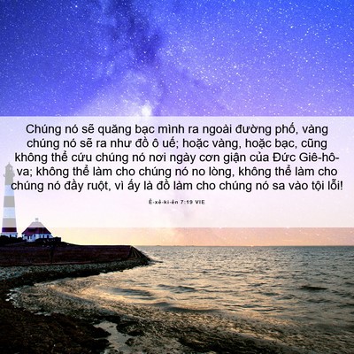 Picture 06 - Ê-xê-ki-ên 7:19 VIE - Chúng nó sẽ quăng bạc mình ra ngoài - Bible Verse Picture
