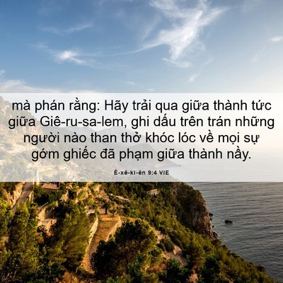 Picture 06 - Ê-xê-ki-ên 9:4 VIE - mà phán rằng: Hãy trải qua giữa thành - Bible Verse Picture