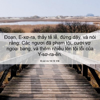 Picture 06 - Ê-xơ-ra 10:10 VIE - Đoạn, E-xơ-ra, thầy tế lễ, đứng - Bible Verse Picture