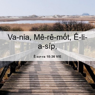 Picture 06 - Ê-xơ-ra 10:36 VIE - Va-nia, Mê-rê-mốt, - Bible Verse Picture