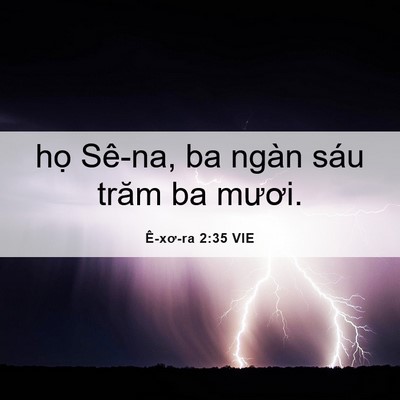 Picture 06 - Ê-xơ-ra 2:35 VIE - họ Sê-na, ba ngàn sáu trăm ba - Bible Verse Picture