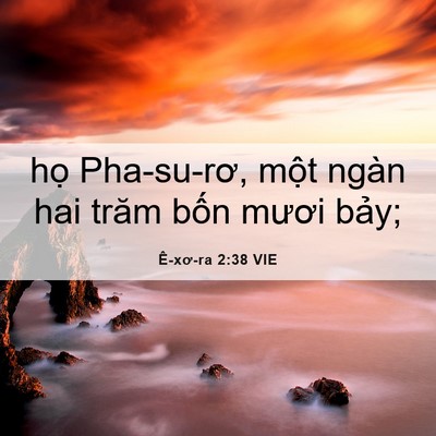 Picture 06 - Ê-xơ-ra 2:38 VIE - họ Pha-su-rơ, một ngàn hai trăm bốn - Bible Verse Picture