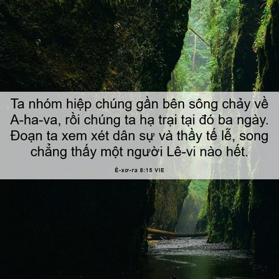 Picture 06 - Ê-xơ-ra 8:15 VIE - Ta nhóm hiệp chúng gần bên sông chảy - Bible Verse Picture