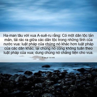 Picture 06 - Ê-xơ-tê 3:8 VIE - Ha-man tâu với vua A-suê-ru rằng: Có một - Bible Verse Picture