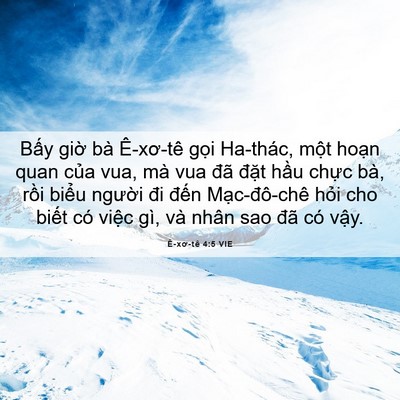 Picture 06 - Ê-xơ-tê 4:5 VIE - Bấy giờ bà Ê-xơ-tê gọi Ha-thác, một - Bible Verse Picture