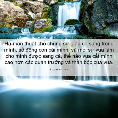 Picture 06 - Ê-xơ-tê 5:11 VIE - Ha-man thuật cho chúng sự giàu có sang - Bible Verse Picture