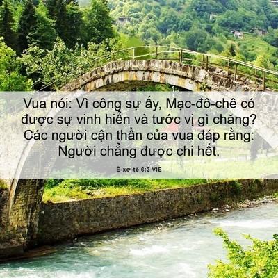 Picture 06 - Ê-xơ-tê 6:3 VIE - Vua nói: Vì công sự ấy, Mạc-đô-chê - Bible Verse Picture