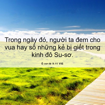 Picture 06 - Ê-xơ-tê 9:11 VIE - Trong ngày đó, người ta đem cho vua hay - Bible Verse Picture