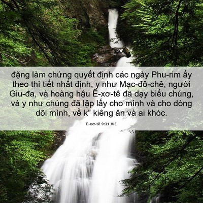 Picture 06 - Ê-xơ-tê 9:31 VIE - đặng làm chứng quyết định các ngày - Bible Verse Picture