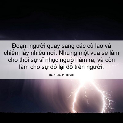 Picture 06 - Ða-ni-ên 11:18 VIE - Đoạn, người quay sang các cù lao và - Bible Verse Picture