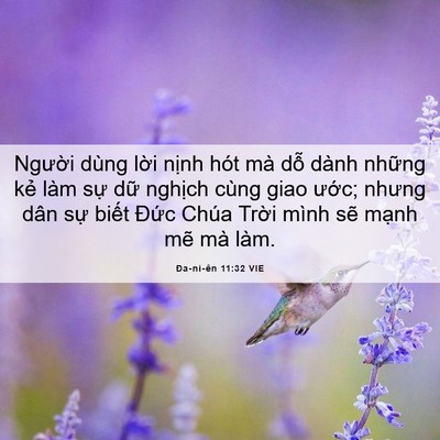Picture 06 - Ða-ni-ên 11:32 VIE - Người dùng lời nịnh hót mà dỗ dành - Bible Verse Picture