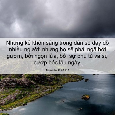 Picture 06 - Ða-ni-ên 11:33 VIE - Những kẻ khôn sáng trong dân sẽ dạy - Bible Verse Picture