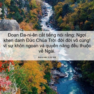 Picture 06 - Ða-ni-ên 2:20 VIE - Đoạn Đa-ni-ên cất tiếng nói rằng: - Bible Verse Picture