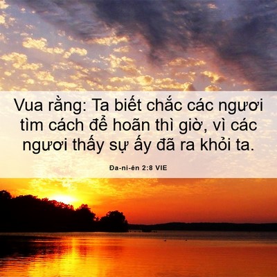 Picture 06 - Ða-ni-ên 2:8 VIE - Vua rằng: Ta biết chắc các ngươi tìm - Bible Verse Picture