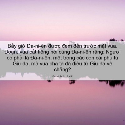 Picture 06 - Ða-ni-ên 5:13 VIE - Bấy giờ Đa-ni-ên được đem đến - Bible Verse Picture