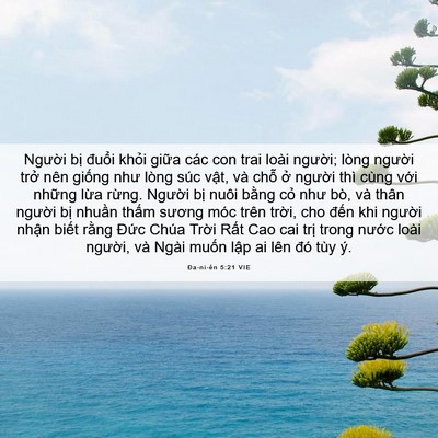 Picture 06 - Ða-ni-ên 5:21 VIE - Người bị đuổi khỏi giữa các con trai - Bible Verse Picture