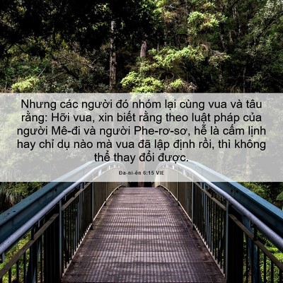 Picture 06 - Ða-ni-ên 6:15 VIE - Nhưng các người đó nhóm lại cùng vua - Bible Verse Picture
