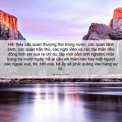 Picture 06 - Ða-ni-ên 6:7 VIE - Hết thảy các quan thượng thơ trong - Bible Verse Picture