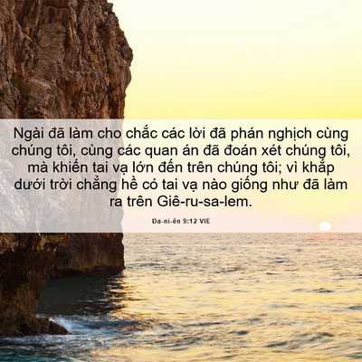 Picture 06 - Ða-ni-ên 9:12 VIE - Ngài đã làm cho chắc các lời đã phán - Bible Verse Picture